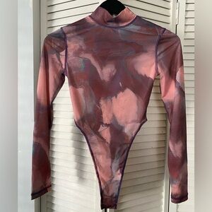 OH POLLY, High Neck Long Sleeve Mesh Bodysuit only!